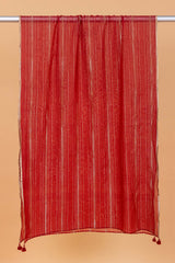 Red Cotton Chanderi Dupatta