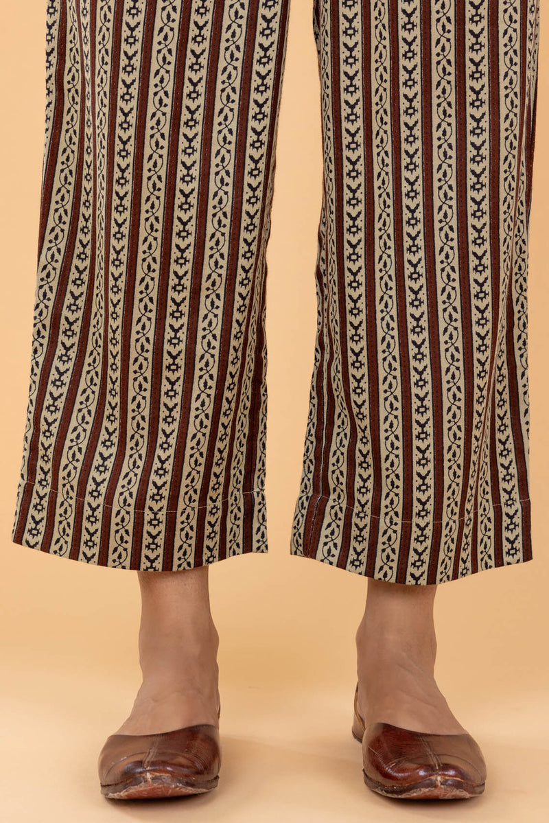 Black And Brown Bel Trousers