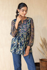 Paisley Chiffon Sleeve Top