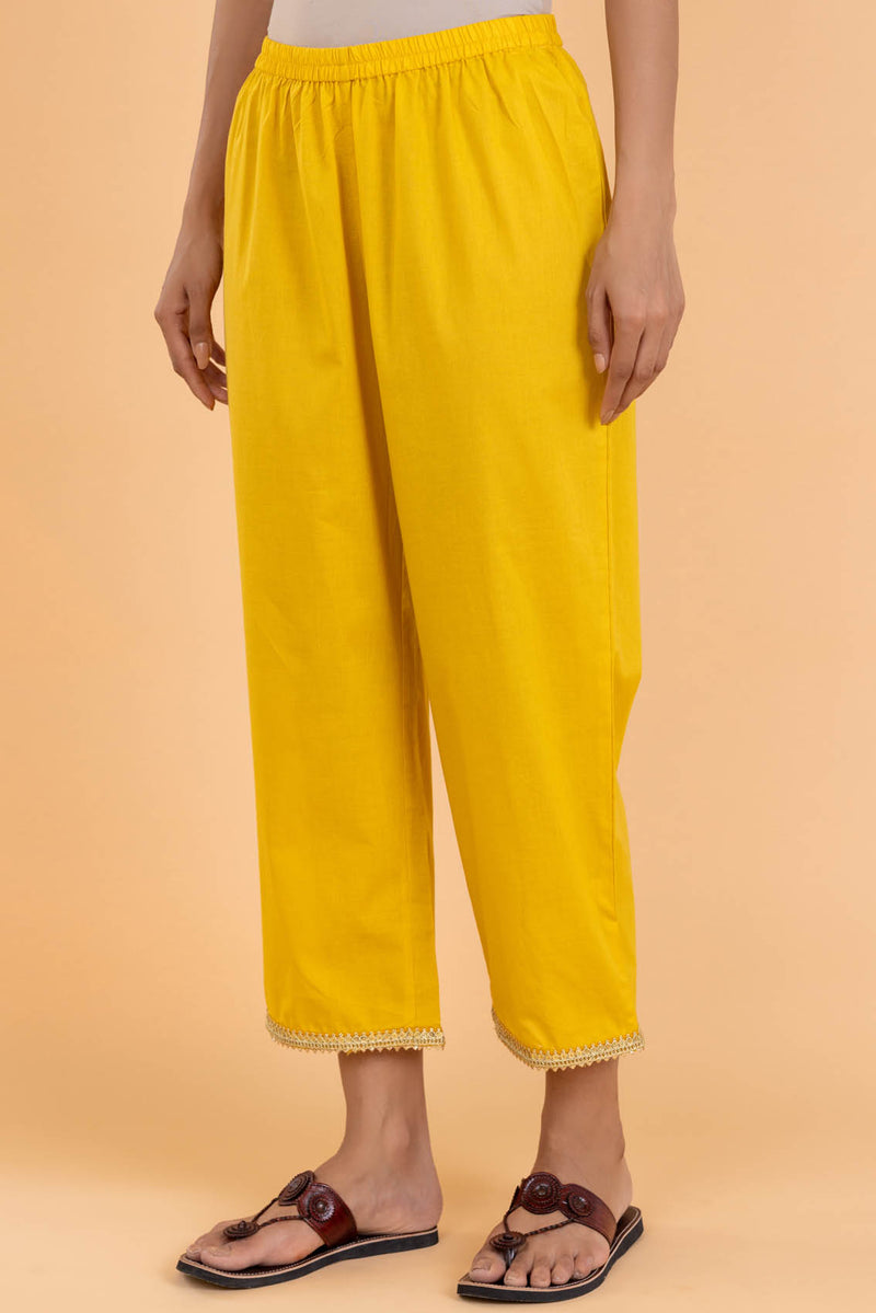 Yellow Cotton Trousers