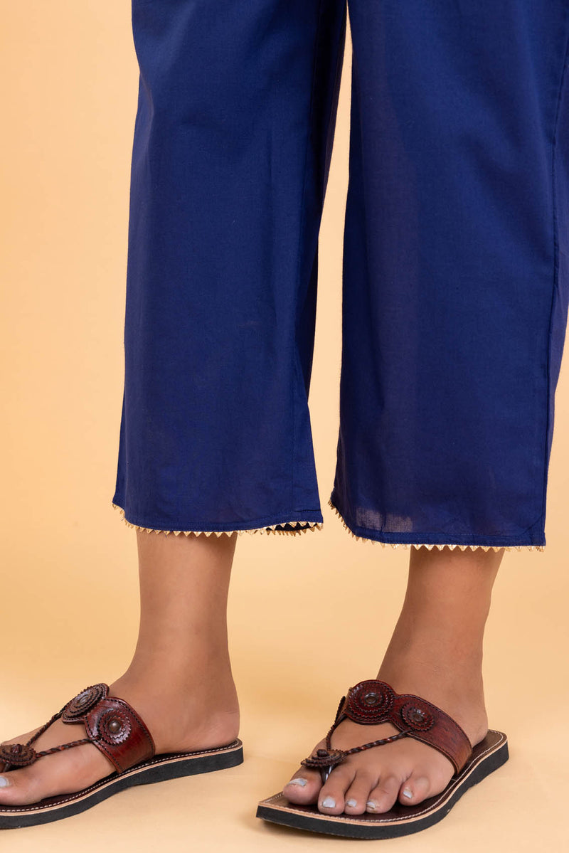 Blue Cotton Trousers