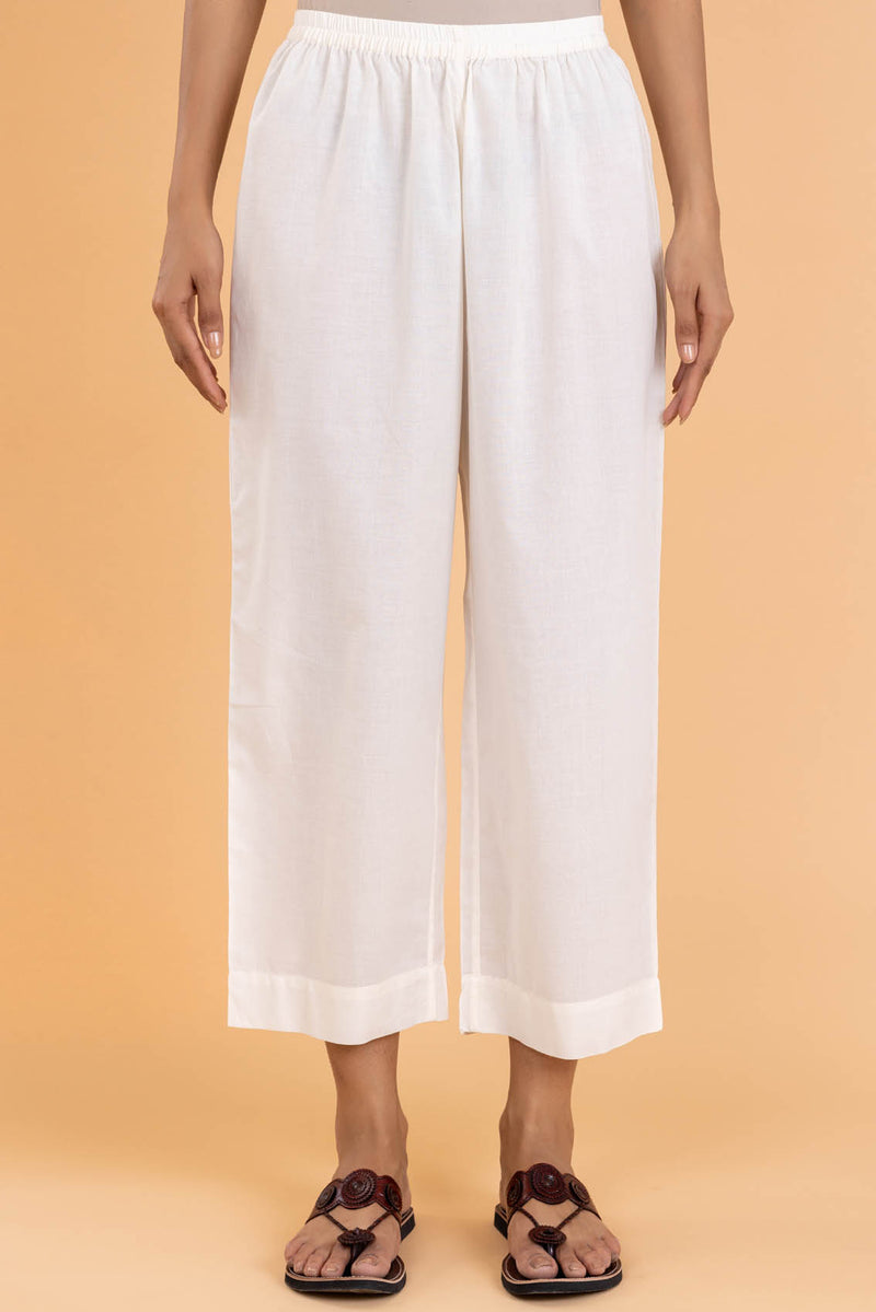 Cream Basic Trousers