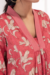 Coral Blossoms Kurta