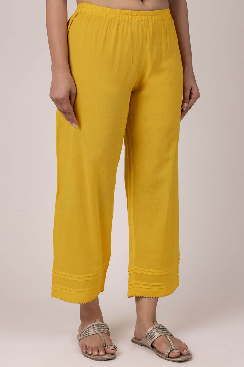 Buy online Mustard Solid Straight Palazzo from Skirts, tapered pants &  Palazzos for Women by Ksut for ₹699 at 61% off | 2024 Limeroad.com