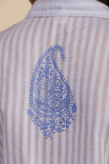 Azraq Chikankari Shirt