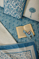 Blue Floral Hand Block Printed Dohar