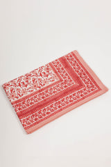 Pink Floral Jaal Hand Block Printed Bedcover