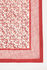 Pink Floral Jaal Hand Block Printed Pillow Cover | 1 Unit