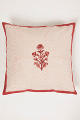 Floral Buta Hand Block Printed Cushion Cover