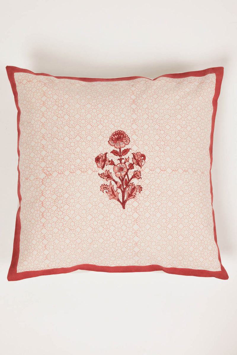 Floral Buta Hand Block Printed Cushion Cover – Cottons Jaipur