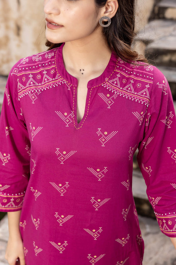 Gulaabi Vaav Kurta