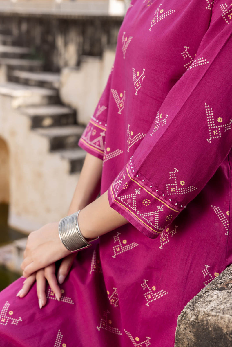 Gulaabi Vaav Kurta