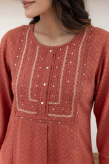 Dusty Peach Kurta