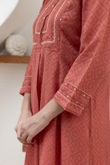 Dusty Peach Kurta