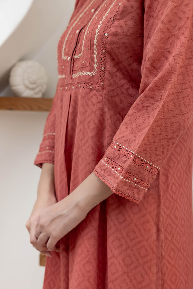 Dusty Peach Kurta