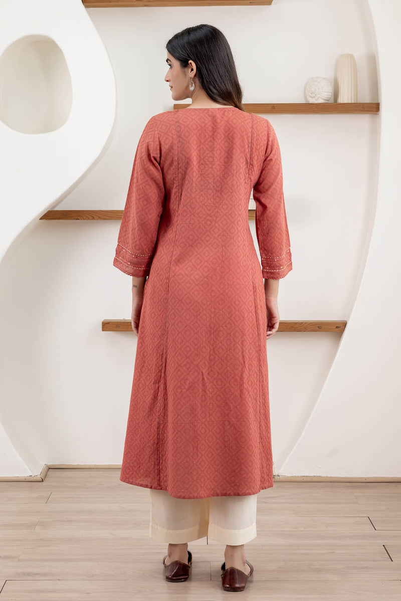 Dusty Peach Kurta