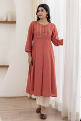 Dusty Peach Kurta