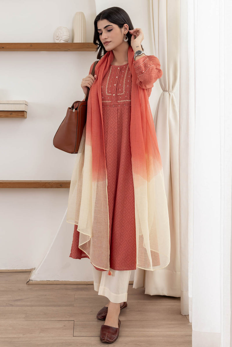 Dusty Peach Kurta