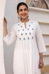 Embroidered Dobby Kurta