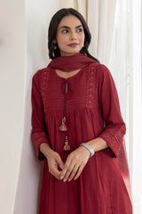 Red Tassel Kurta