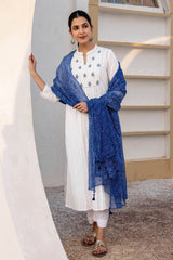 Embroidered Dobby Kurta