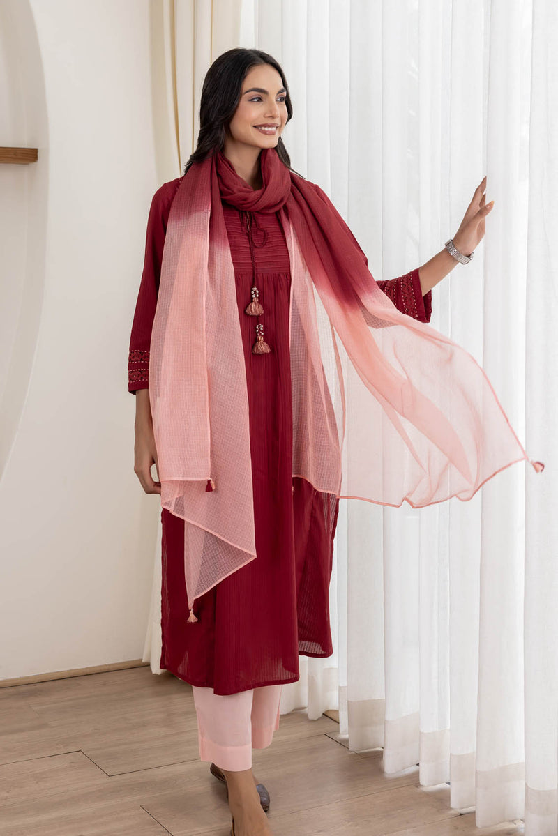 Red Tassel Kurta