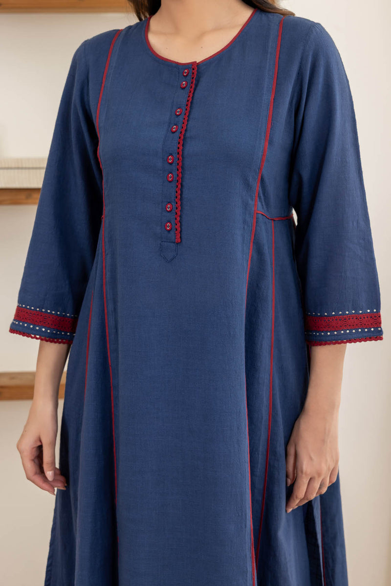 Navy Blue Kurta