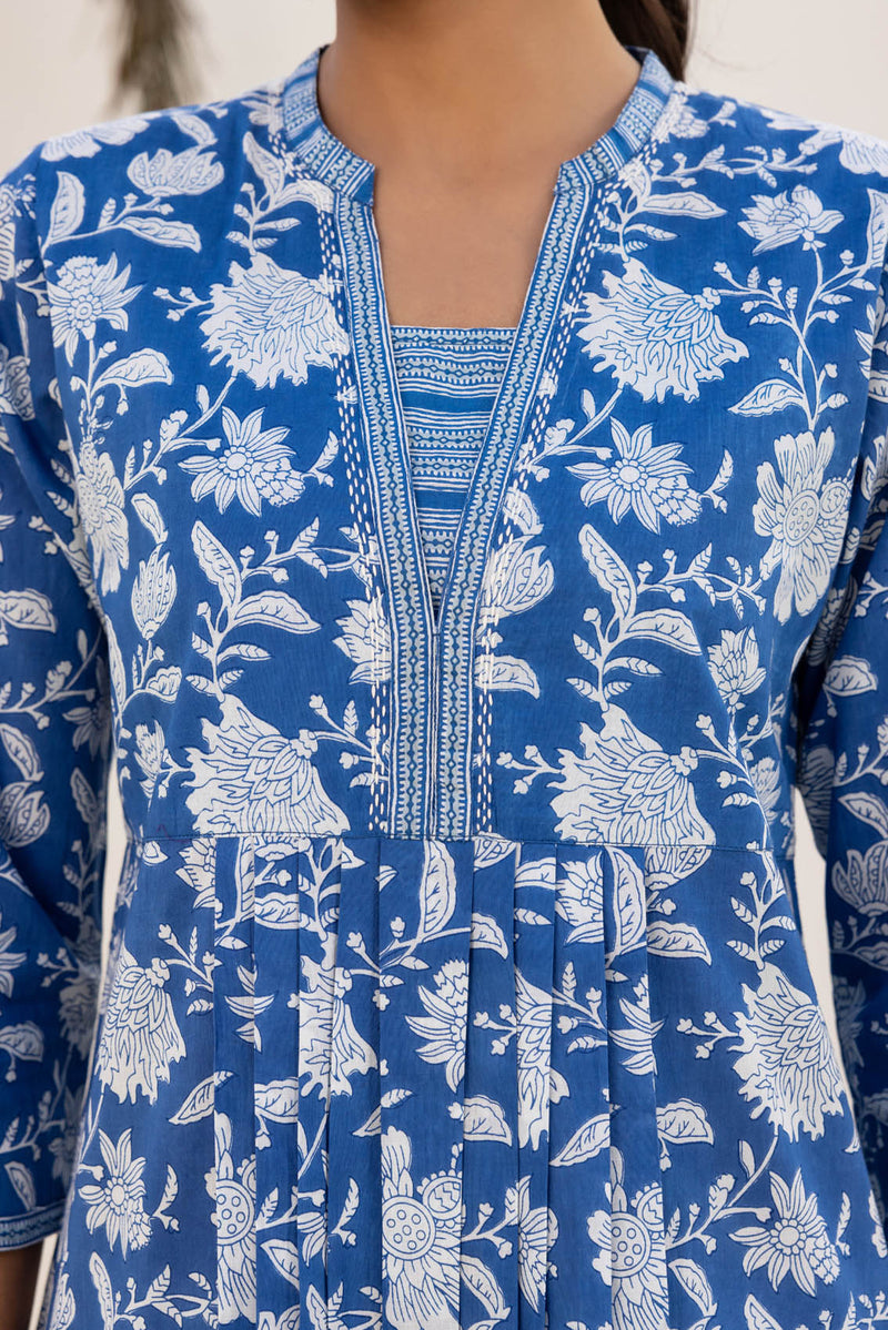 Floral Blues Kurta