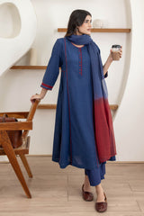 Navy Blue Kurta