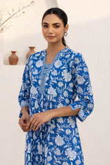 Floral Blues Kurta