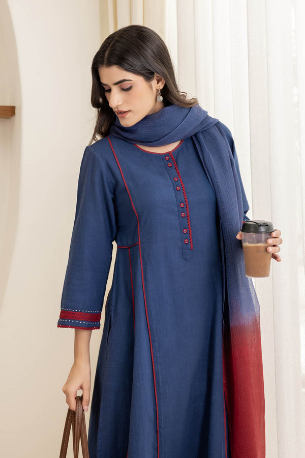 Navy Blue Kurta