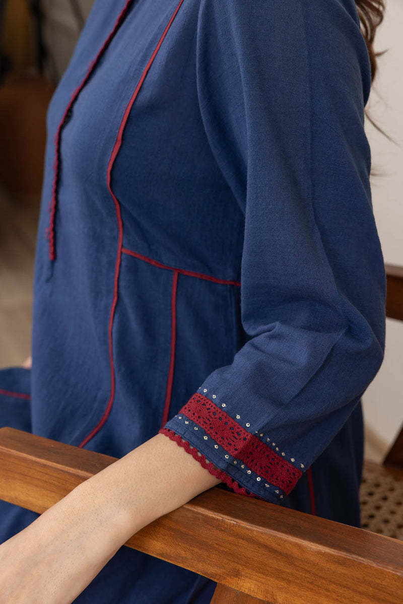 Navy Blue Kurta
