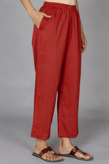 Rust Cotton Trousers