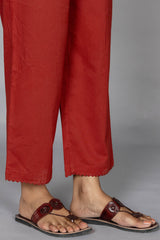 Rust Cotton Trousers