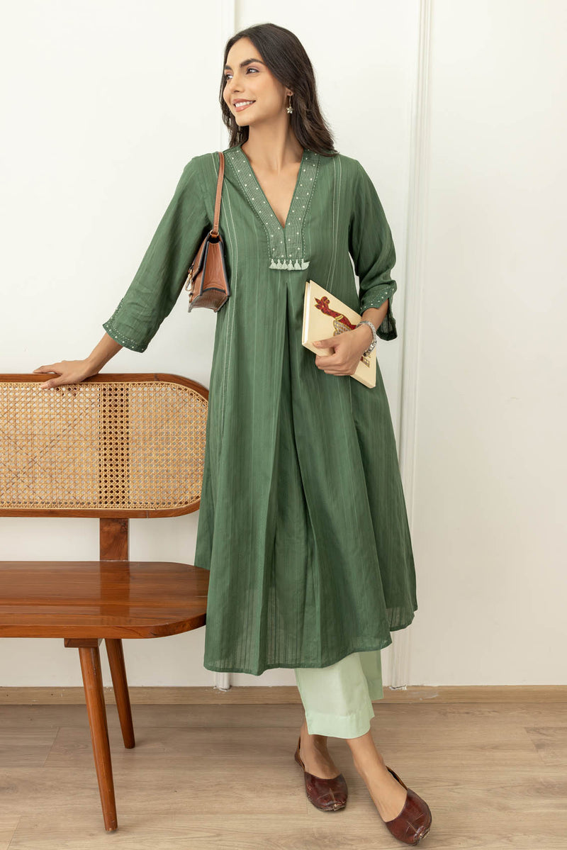 Fern Green Kurta