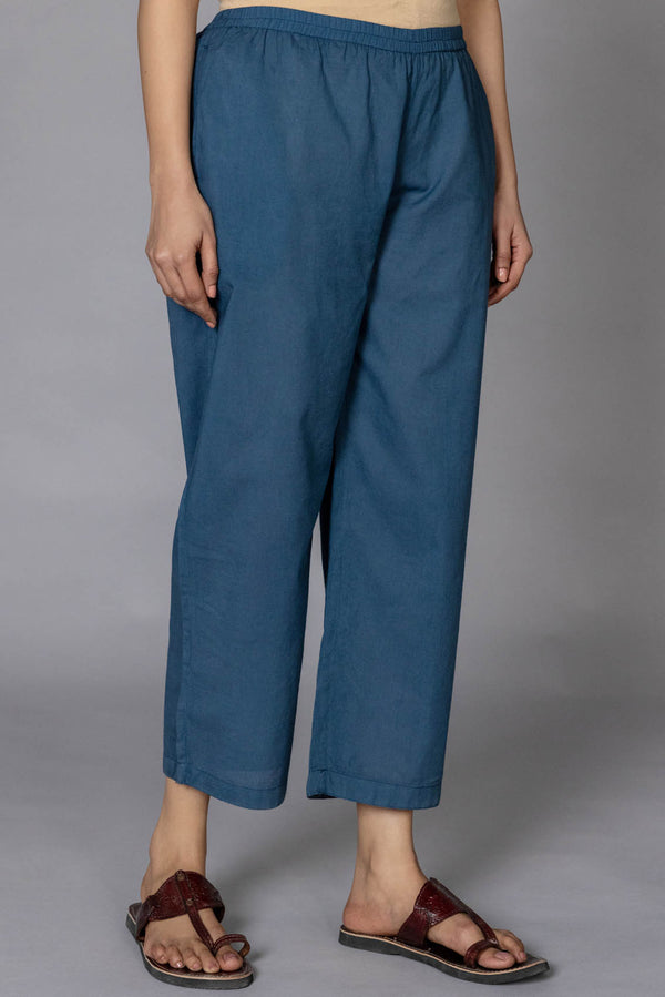 Rich Blue Cotton Trousers