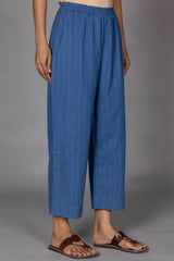 Blue Dobby Trousers