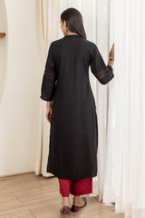 Black Pintuck Kurta