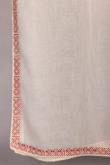 Red Banded Doria Dupatta