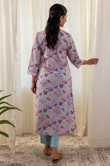 Straight Hydrangea Kurta