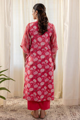 Melon Hydrangea Kurta