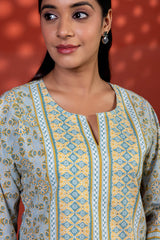 Blue Radial Kurta