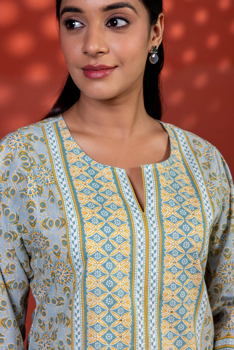 Blue Radial Kurta