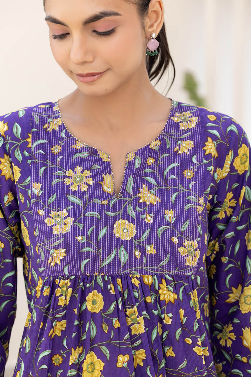Floral Couching Kurta