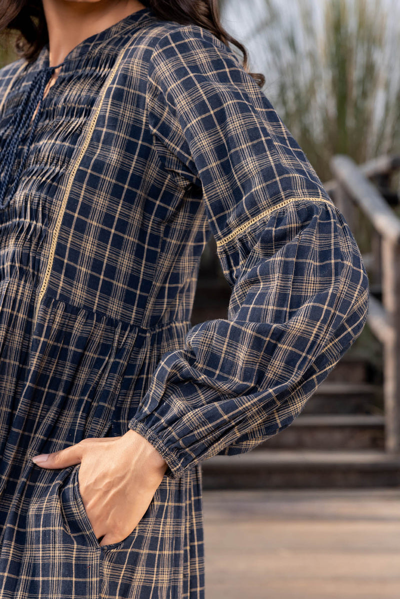 Blue Checked Dress