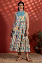 Teal Radial Dress