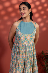 Teal Radial Dress