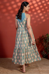 Teal Radial Dress