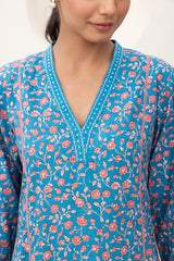 Blue Chintz Kurta
