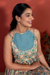 Teal Radial Dress